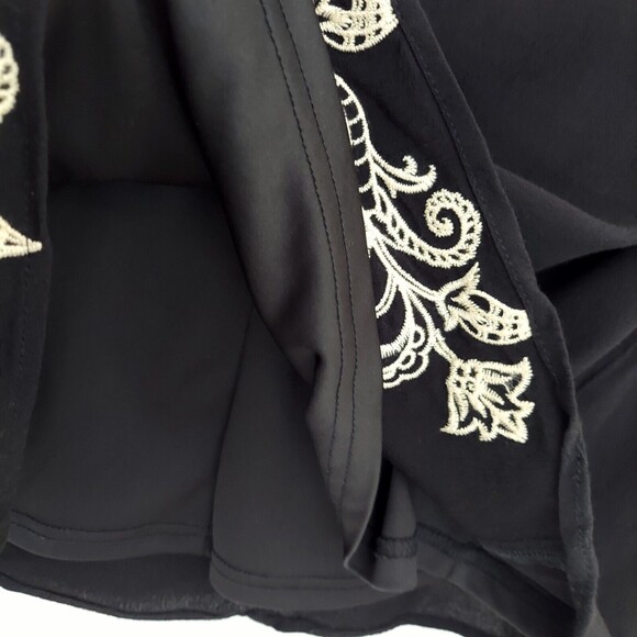 Lulus Medium Dress Black Embroidered Shift Short Sleeve - Picture 5 of 11